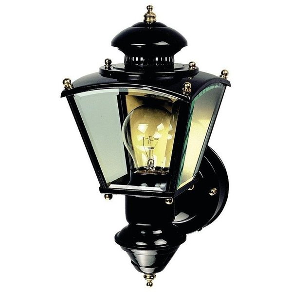Heath-Zenith Motion Activated Decorative Light, 120 V, 100 W, Incandescent Lamp, Metal Fixture, Black HZ-4150-BK
